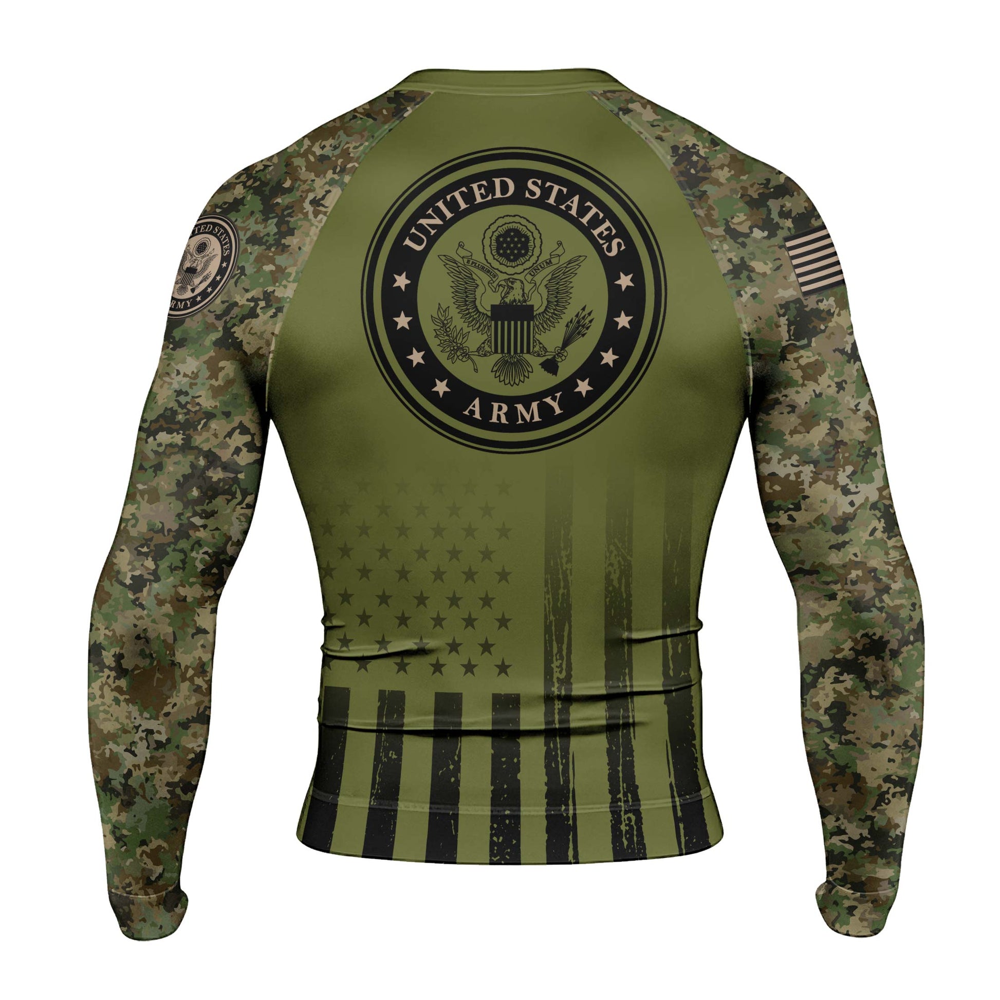 Veteran US Army Men's Long Sleeve Rash Guard