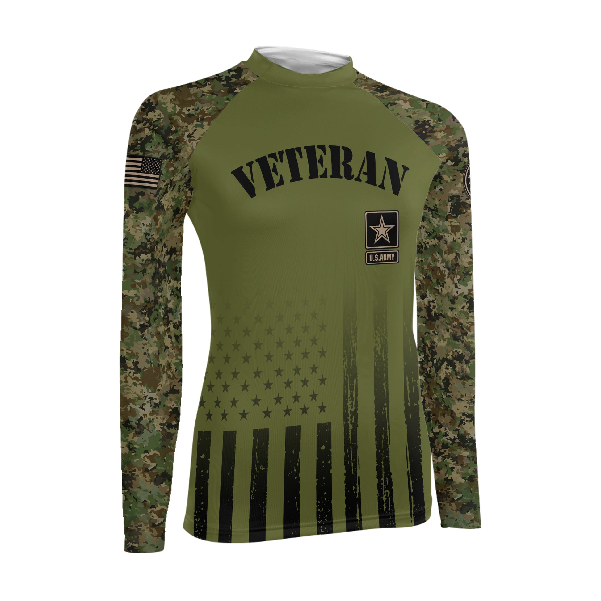 Veteran US Army Women's Long Sleeve Rash Guard
