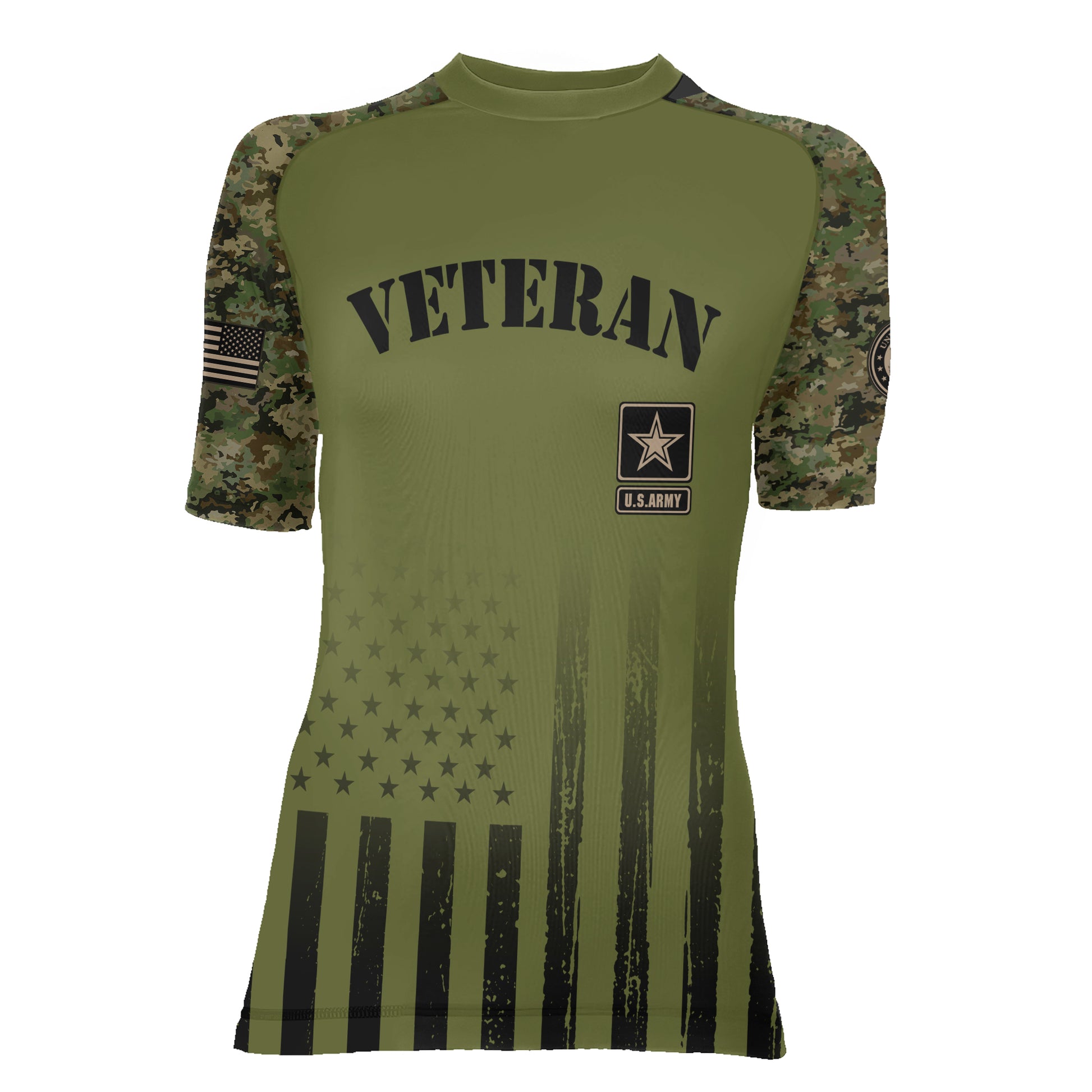 Veteran US Army Women's Short Sleeve Rash Guard
