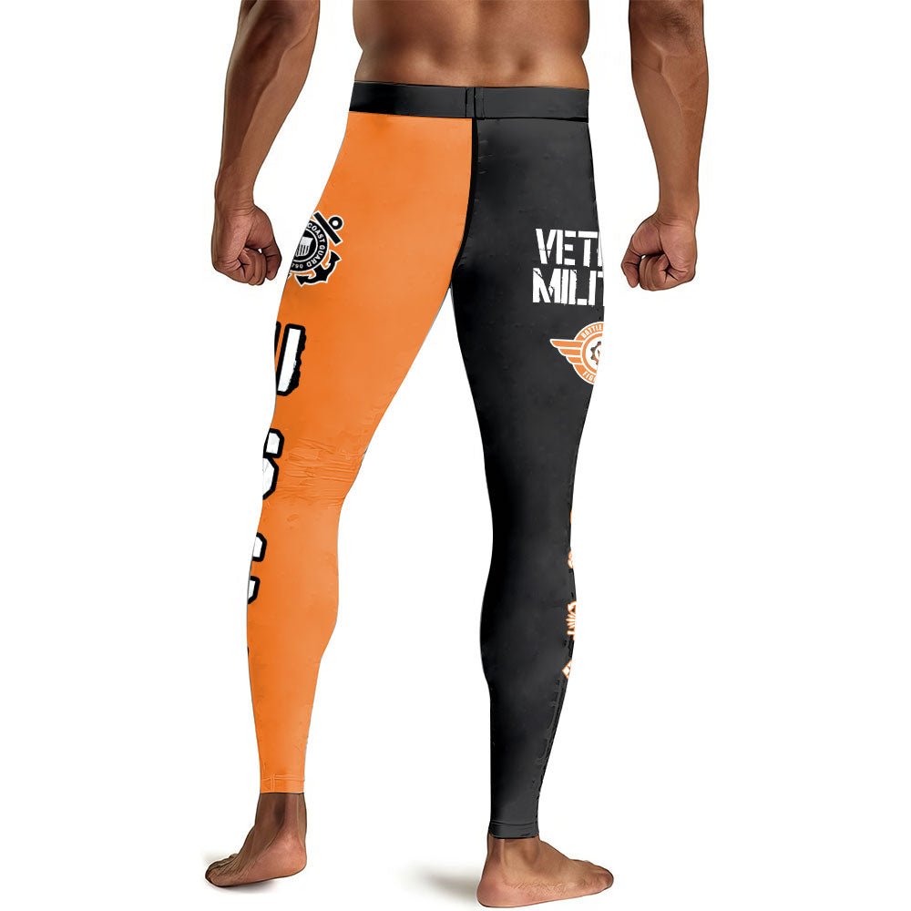 Veteran USCG Football Men's Compression Leggings - BattleFitGear