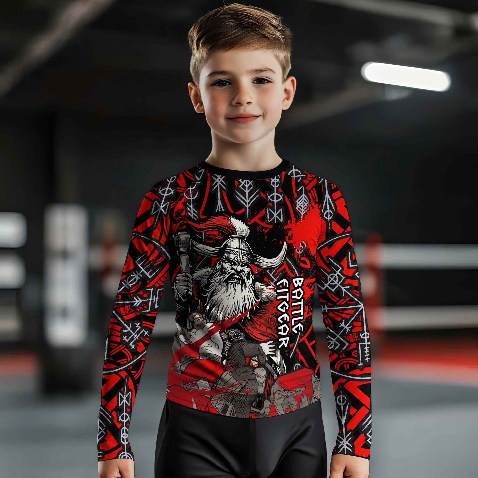 Viking Bloody Berserker Kids Rash Guard