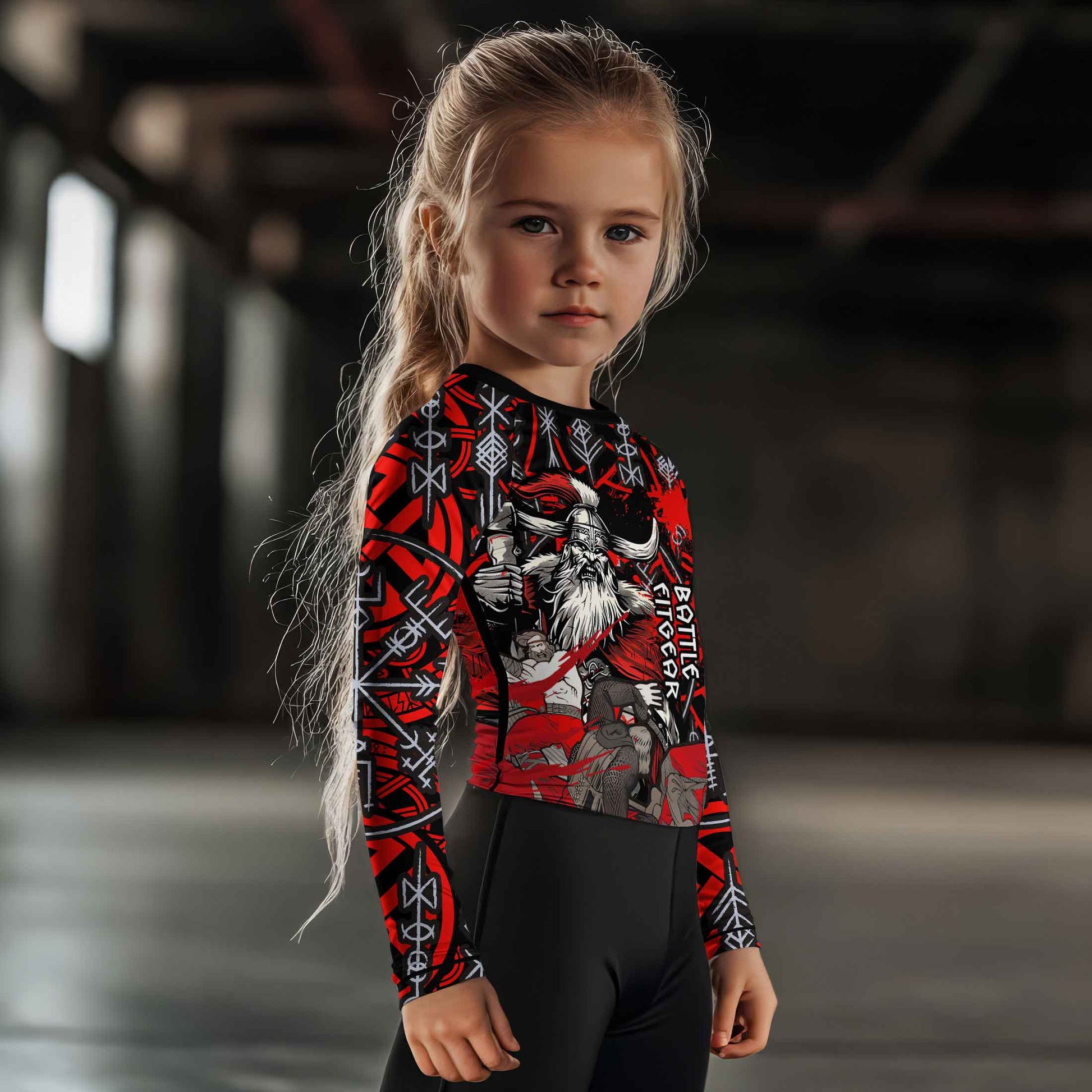 Viking Bloody Berserker Kids Rash Guard