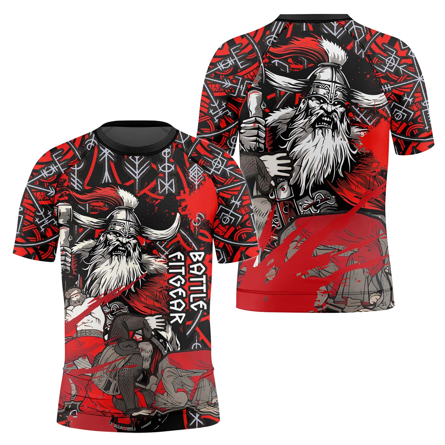 Viking Bloody Berserker Kids Rash Guard