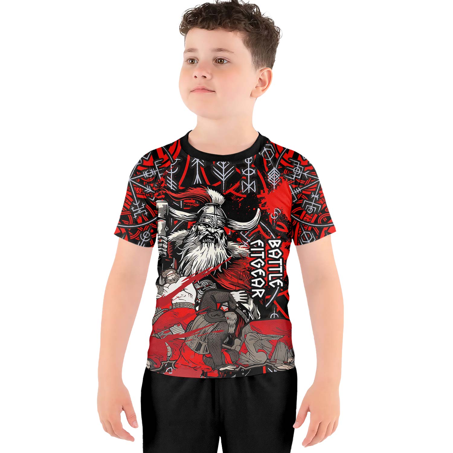 Viking Bloody Berserker Kids Rash Guard