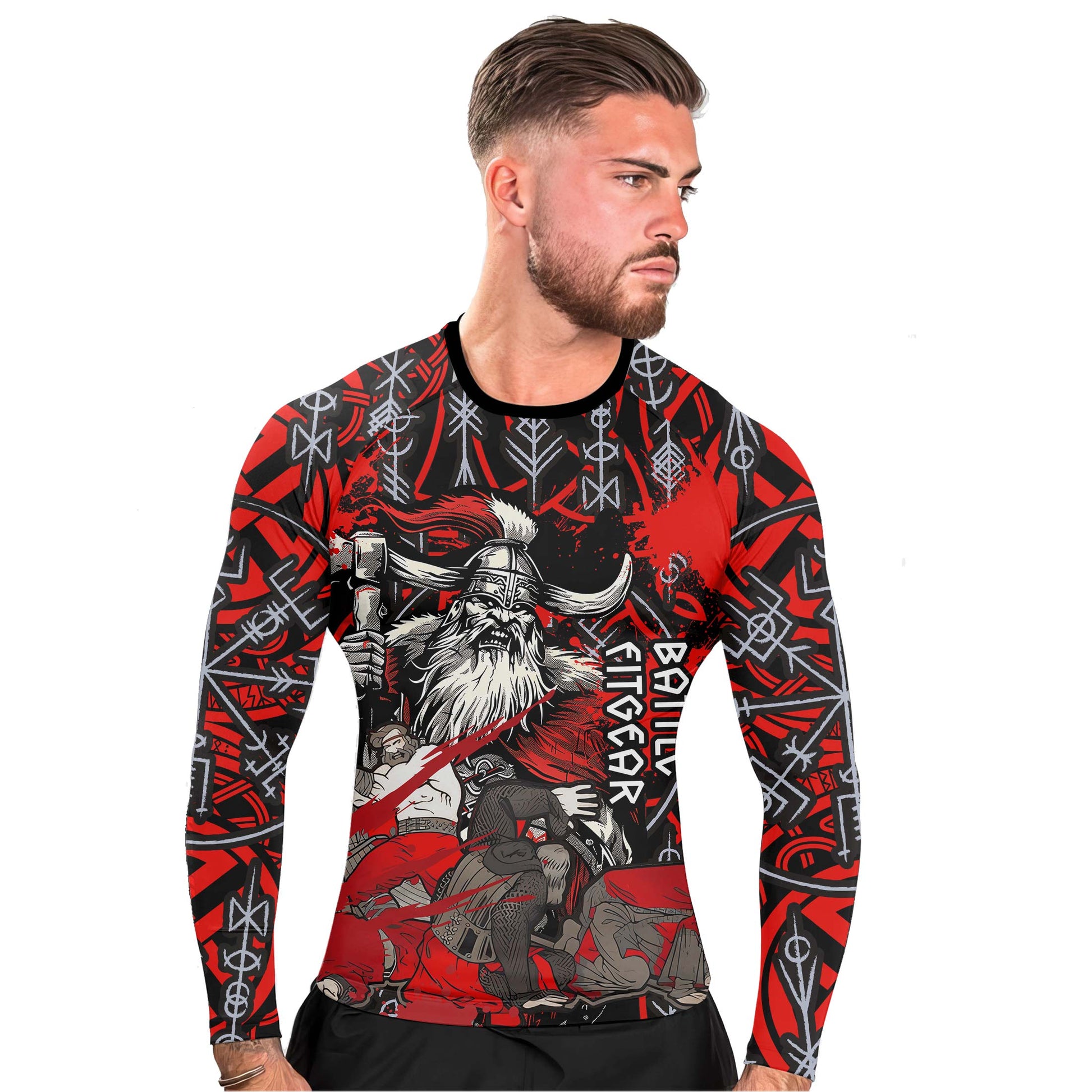 Viking Bloody Berserker Men's Long Sleeve Rash Guard