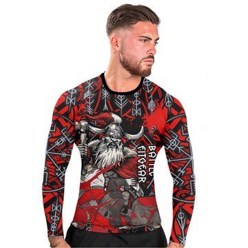 Viking Bloody Berserker Men's Long Sleeve Rash Guard