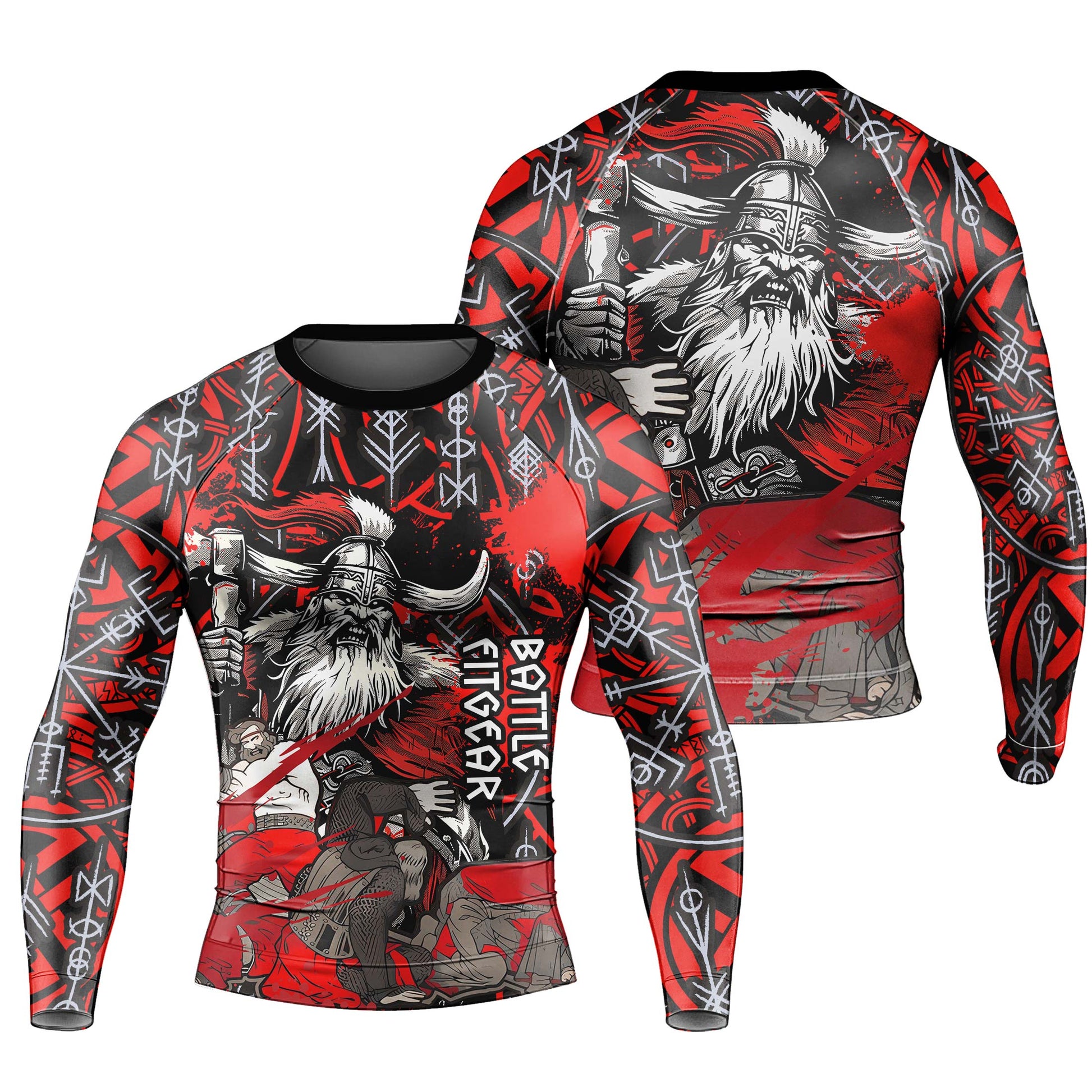 Viking Bloody Berserker Men's Long Sleeve Rash Guard