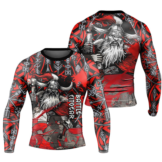 Viking Bloody Berserker Men's Long Sleeve Rash Guard