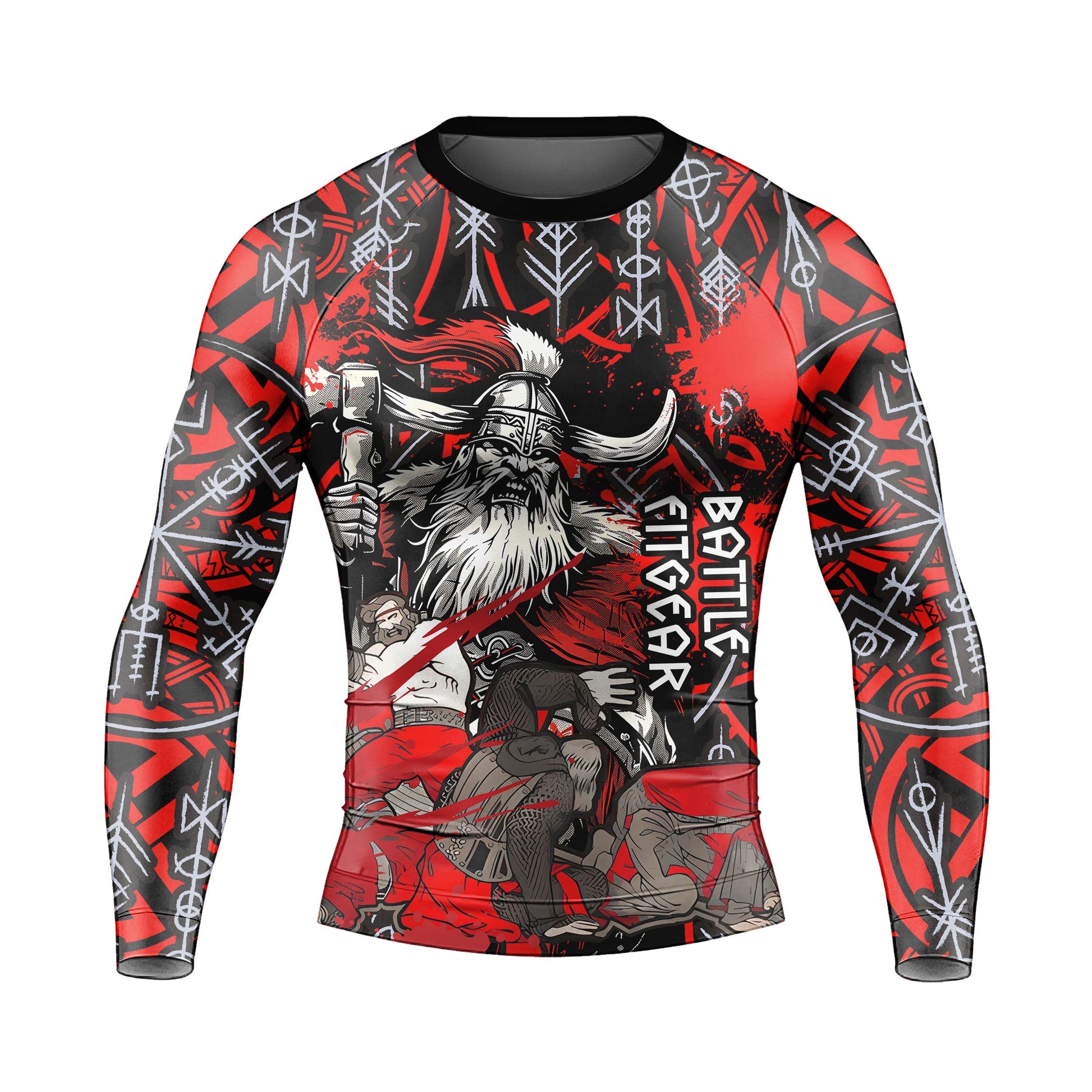 Viking Bloody Berserker Men's Long Sleeve Rash Guard