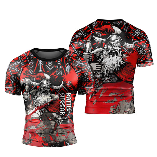 Viking Bloody Berserker Men's Short Sleeve Rash Guard