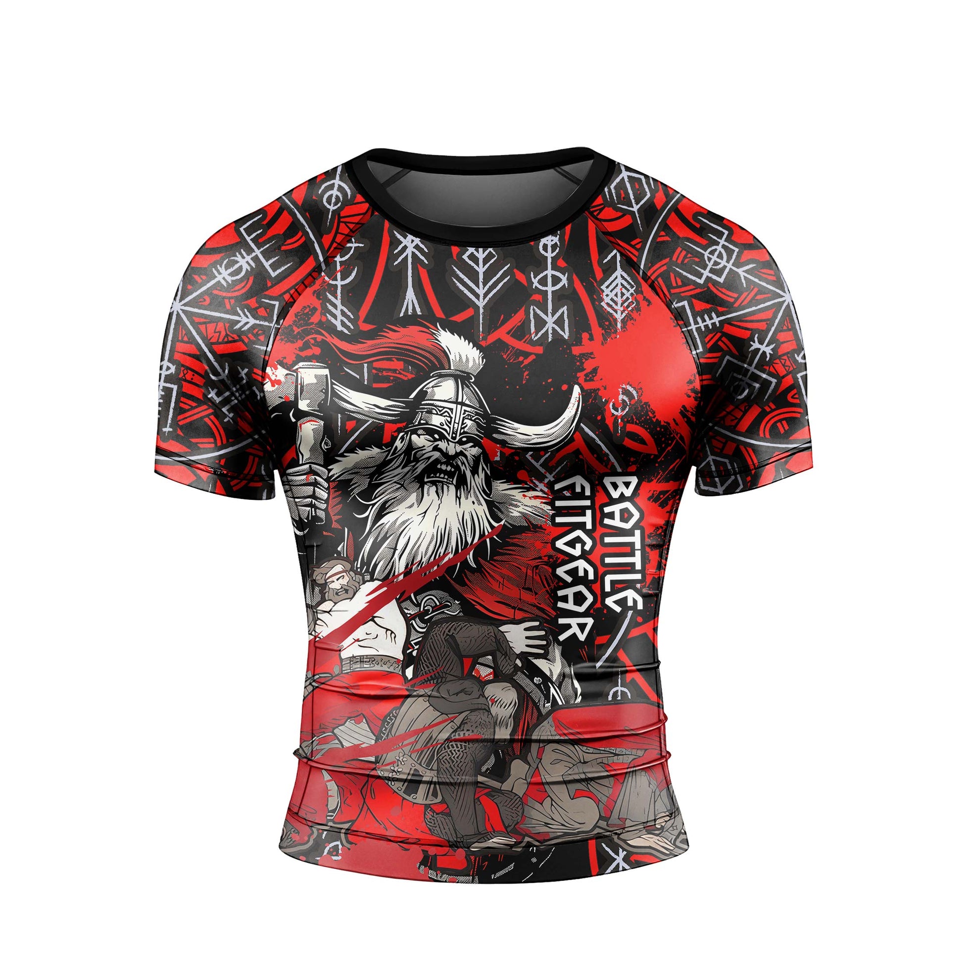 Viking Bloody Berserker Men's Short Sleeve Rash Guard