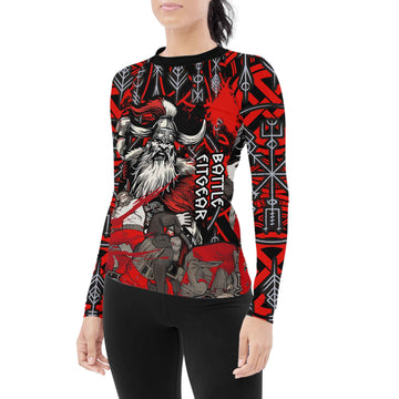 Viking Bloody Berserker Women's Long Sleeve Rash Guard
