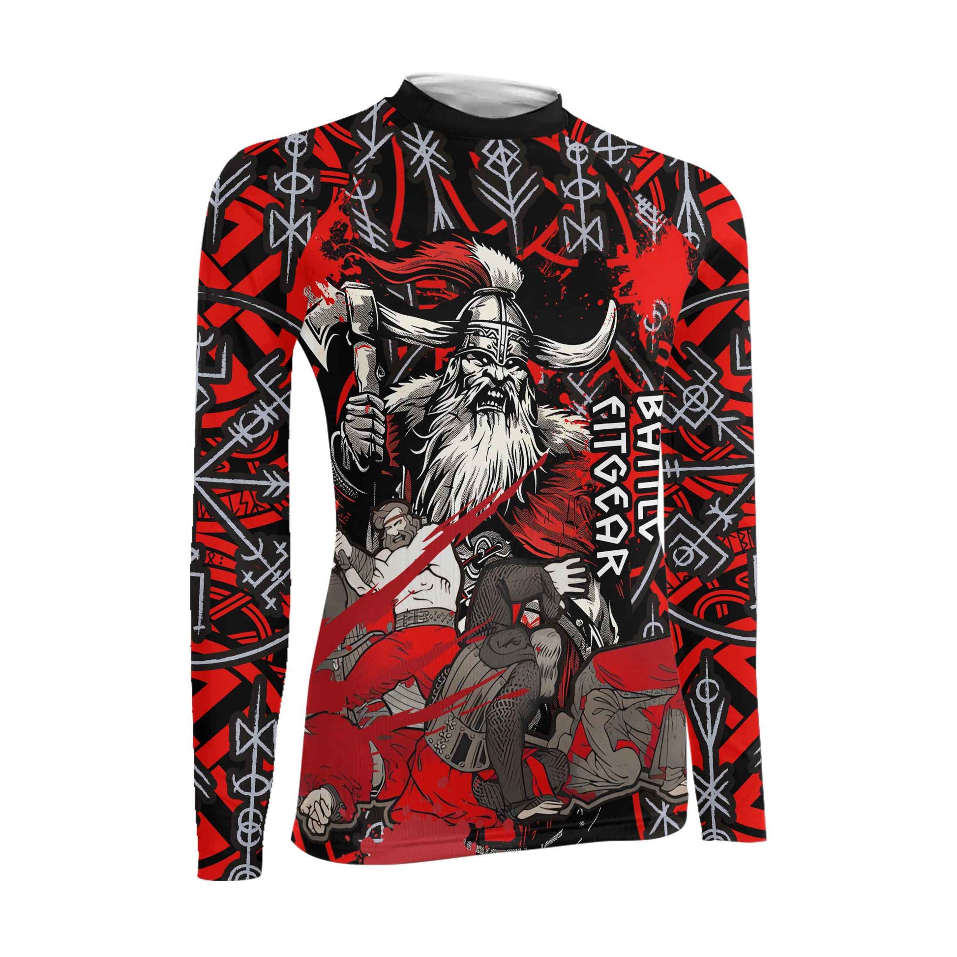 Viking Bloody Berserker Women's Long Sleeve Rash Guard