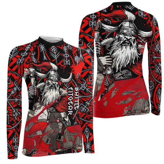 Viking Bloody Berserker Women's Long Sleeve Rash Guard