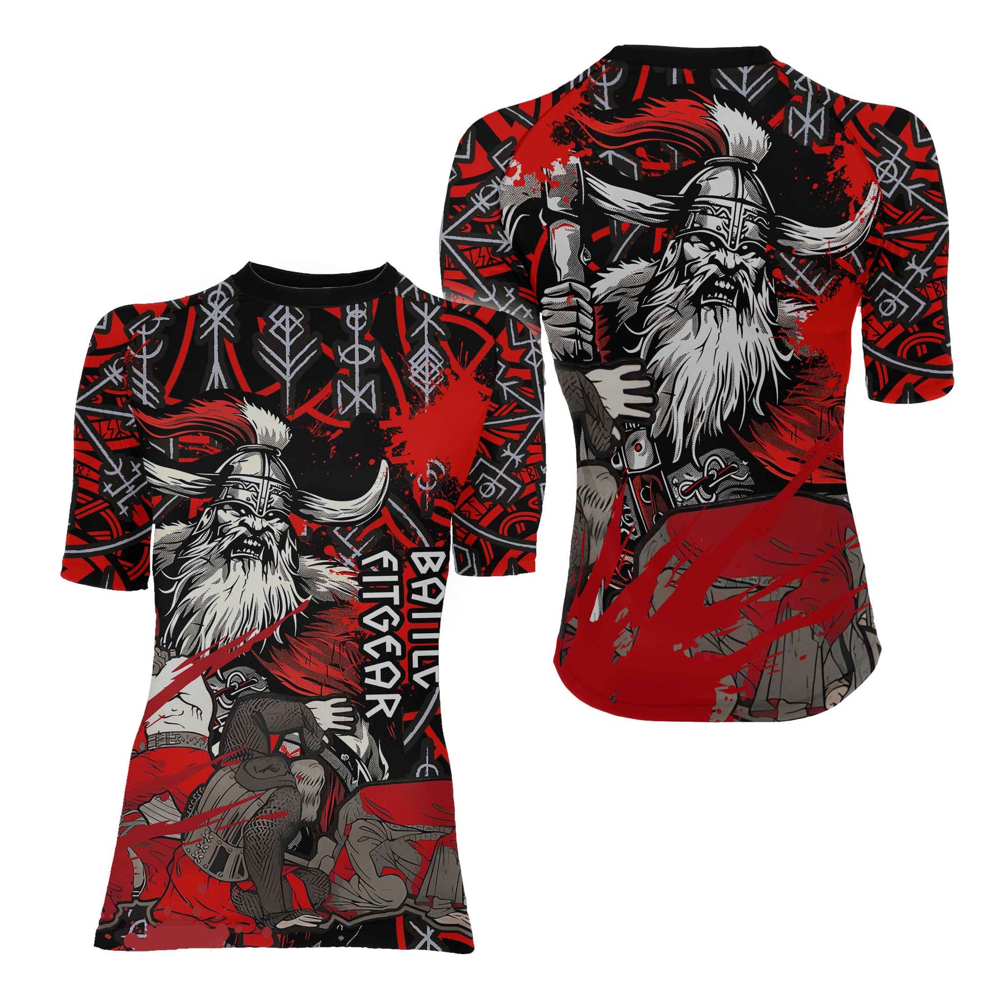 Viking Bloody Berserker Women's Short Sleeve Rash Guard
