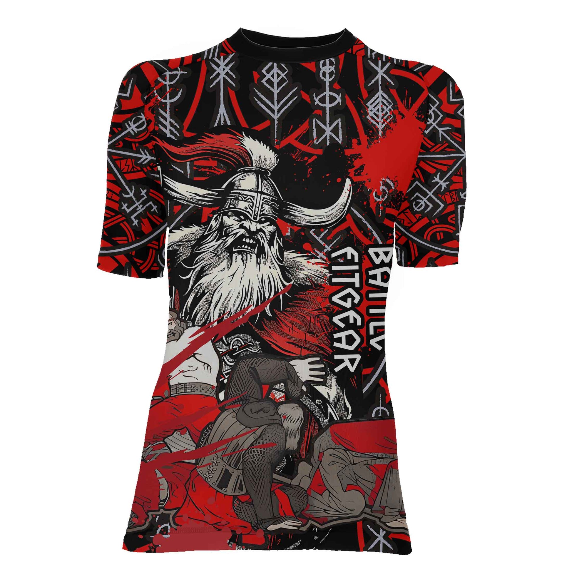 Viking Bloody Berserker Women's Short Sleeve Rash Guard