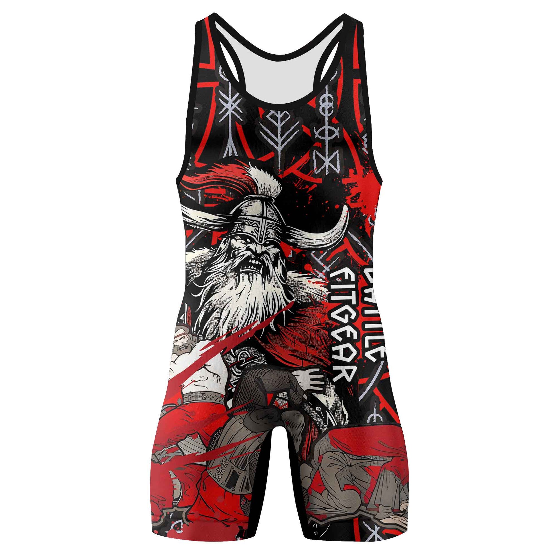 Viking Bloody Berserker Wrestling Singlets