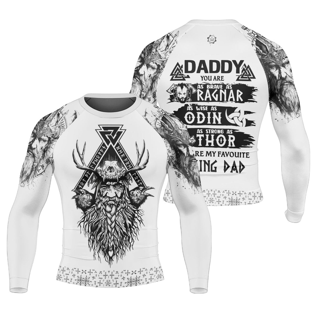 Viking Daddy Men's Long Sleeve Rash Guard - BattleFitGear