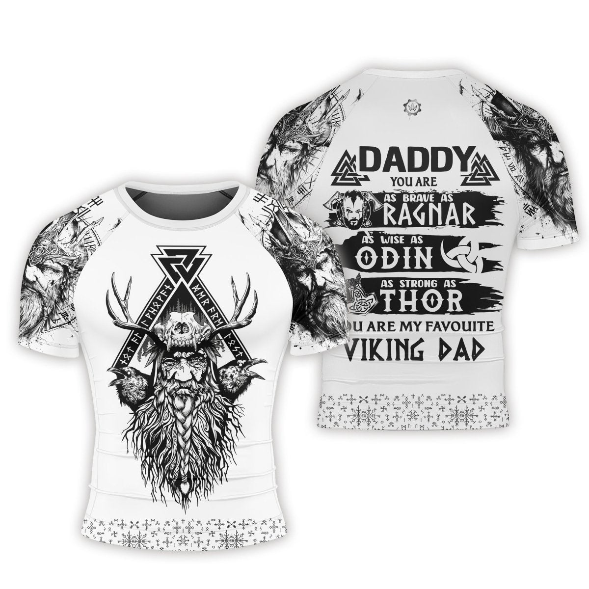 Viking Daddy Men's Short Sleeve Rash Guard - BattleFitGear