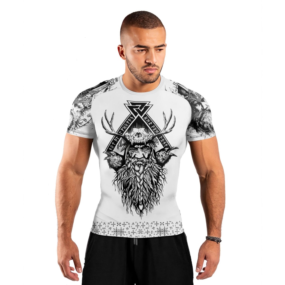 Viking Daddy Men's Short Sleeve Rash Guard - BattleFitGear