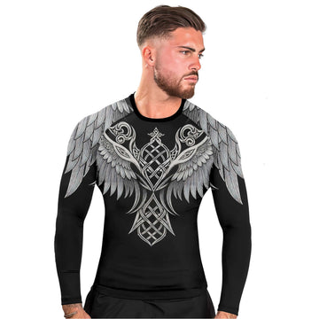 Viking Dark Raven Men's Long Sleeve Rash Guard