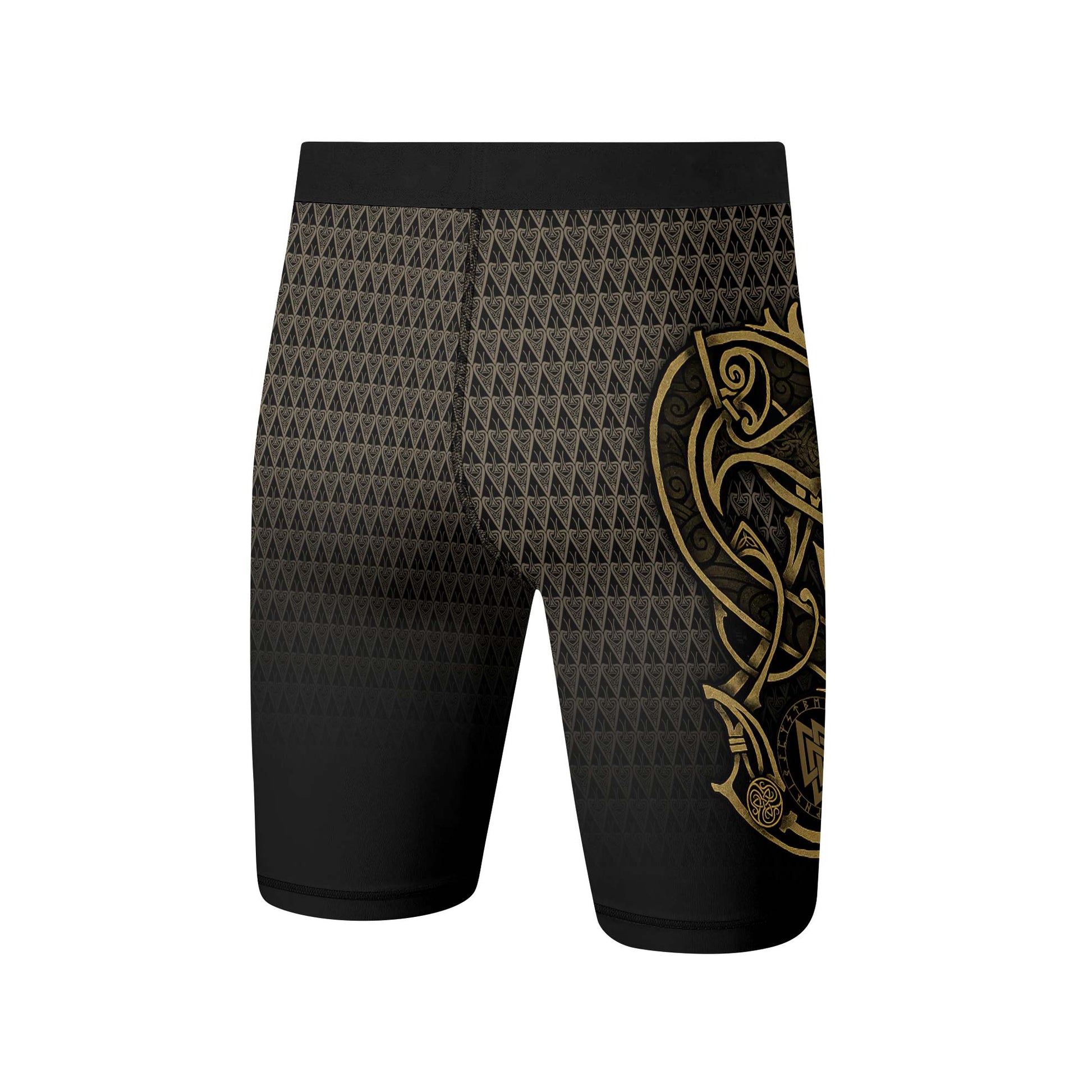 Viking Fenrir Symbol Rune Compression Shorts