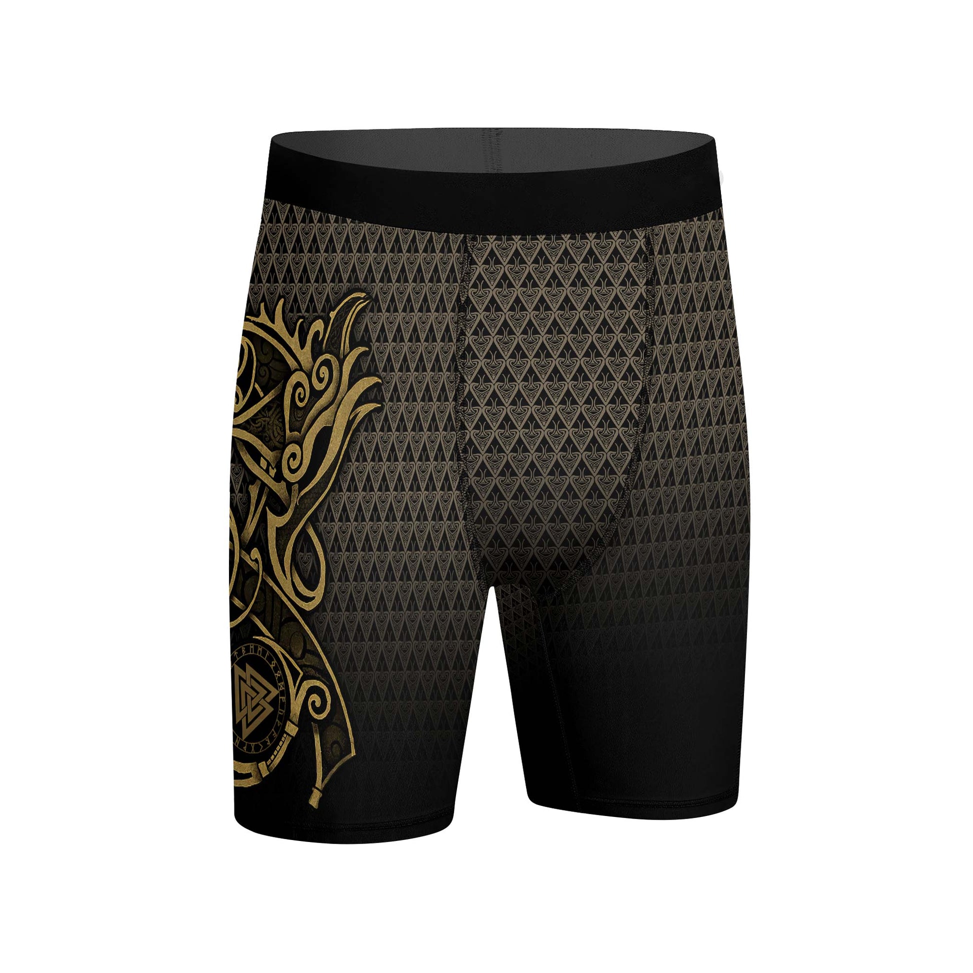 Viking Fenrir Symbol Rune Compression Shorts