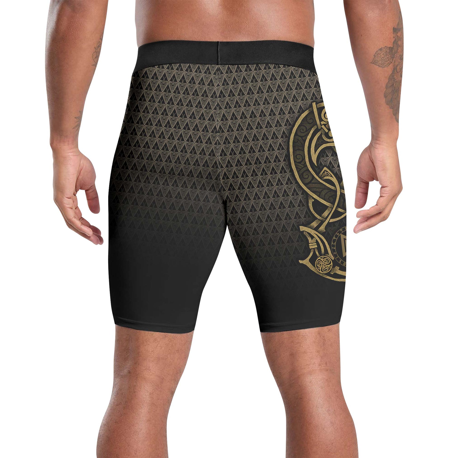 Viking Fenrir Symbol Rune Compression Shorts