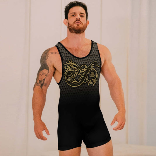 Viking Fenrir Symbol Rune Wrestling Singlets - BattleFitGear