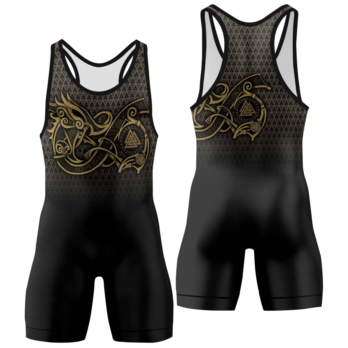 Viking Fenrir Symbol Rune Wrestling Singlets - BattleFitGear