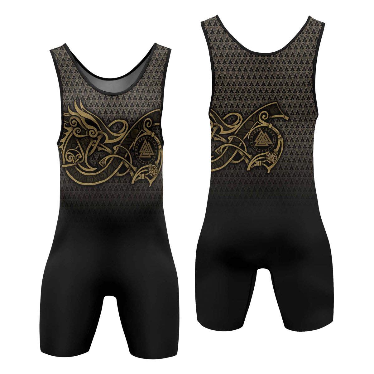 Viking Fenrir Symbol Rune Wrestling Singlets - BattleFitGear