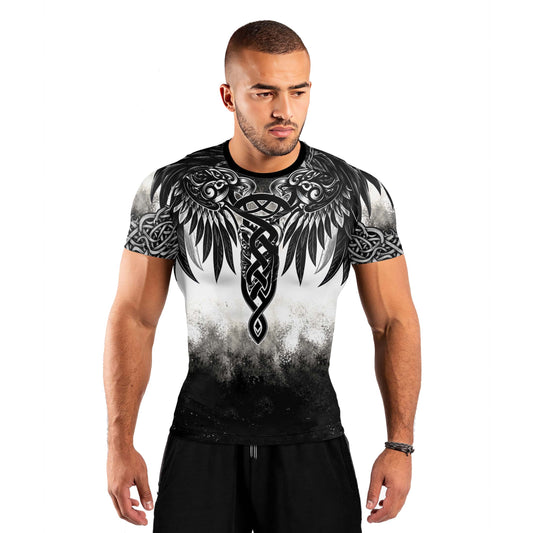 Viking God Wing Men's Short Sleeve Rash Guard