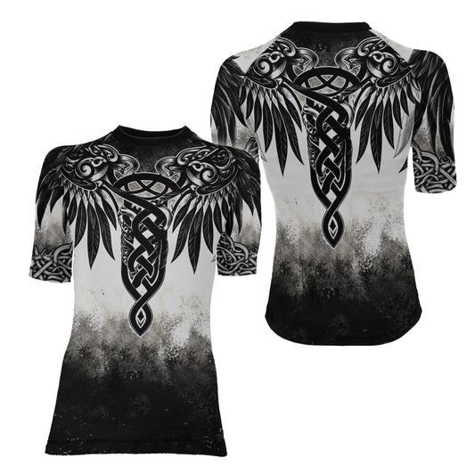 Viking God Wing Women's Short Sleeve Rash Guard