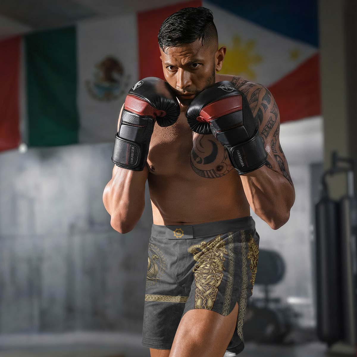 Viking Golden Dragon Fight Shorts