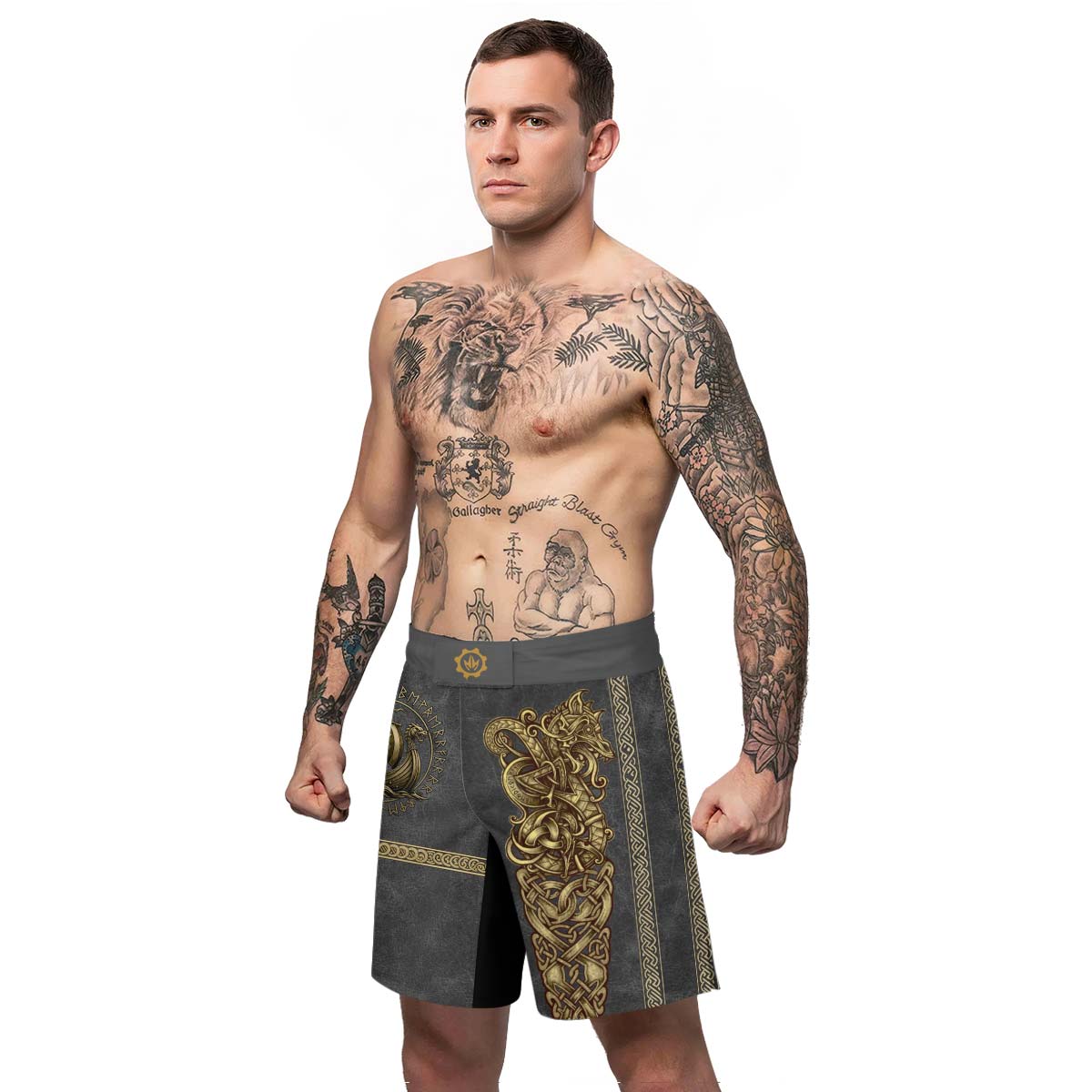 Viking Golden Dragon Fight Shorts