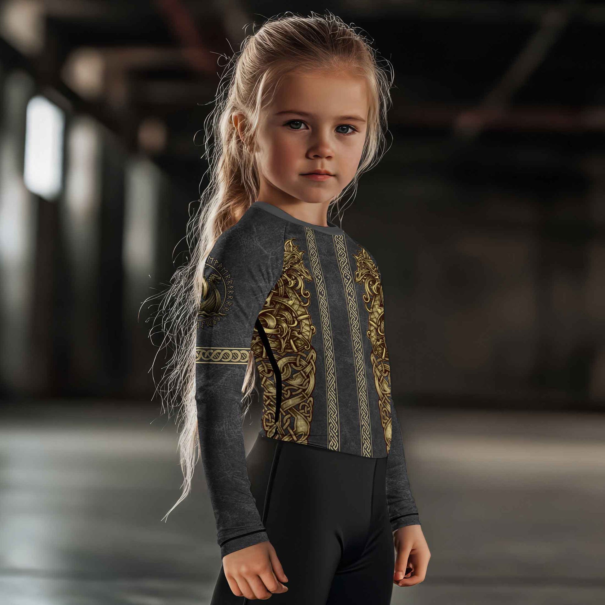 Viking Golden Dragon Kids Rash Guard