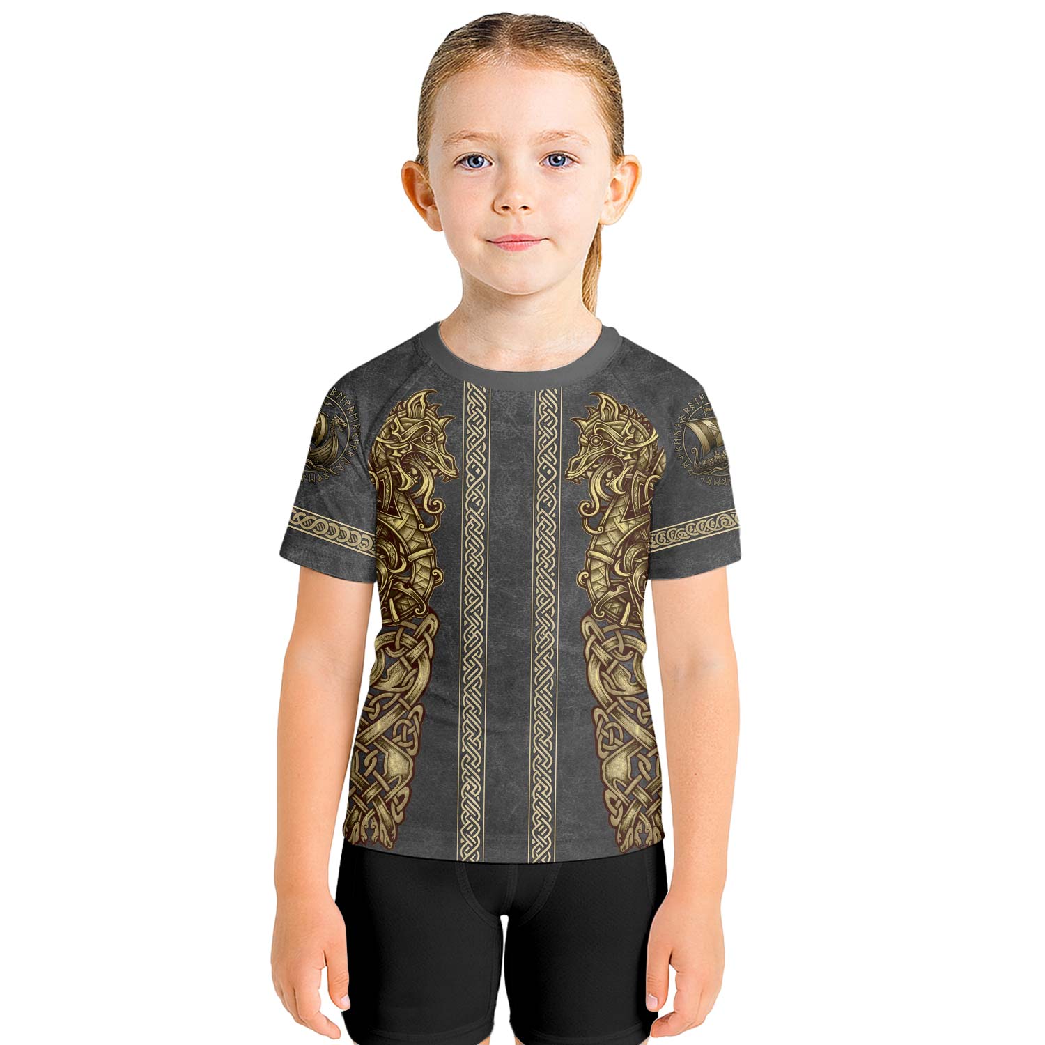 Viking Golden Dragon Kids Rash Guard