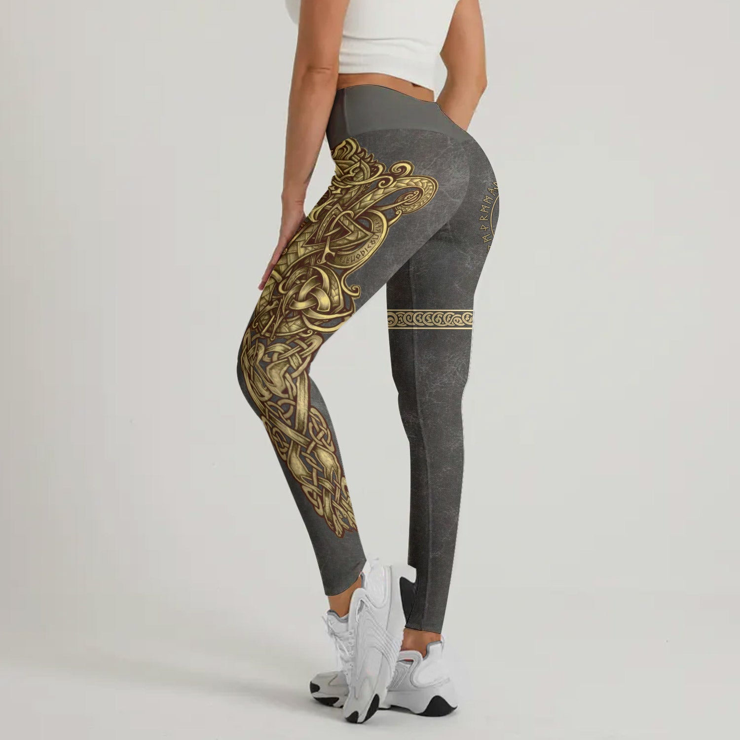 Viking Golden Dragon Leggings