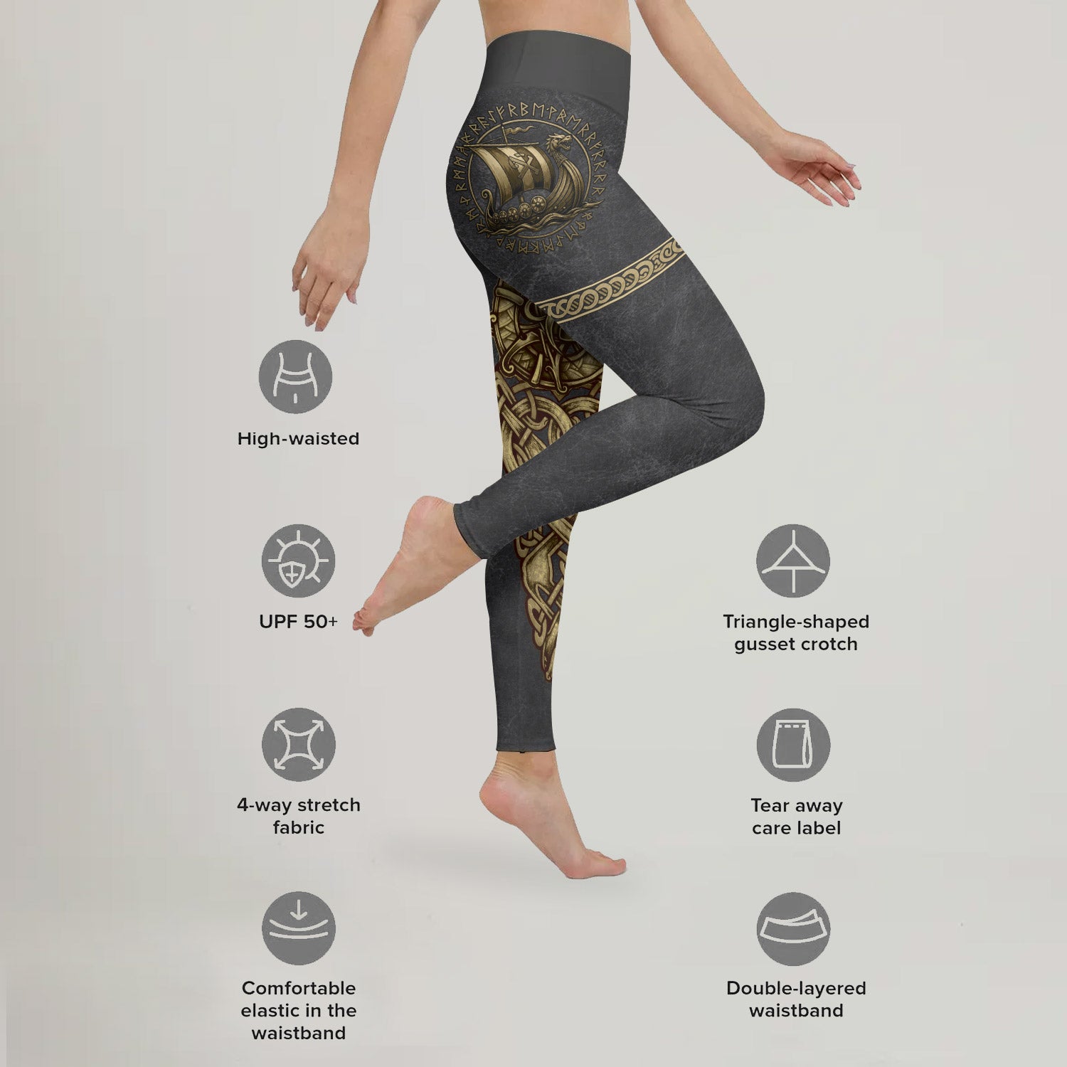 Viking Golden Dragon Leggings