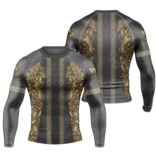 Viking Golden Dragon Men's Long Sleeve Rash Guard