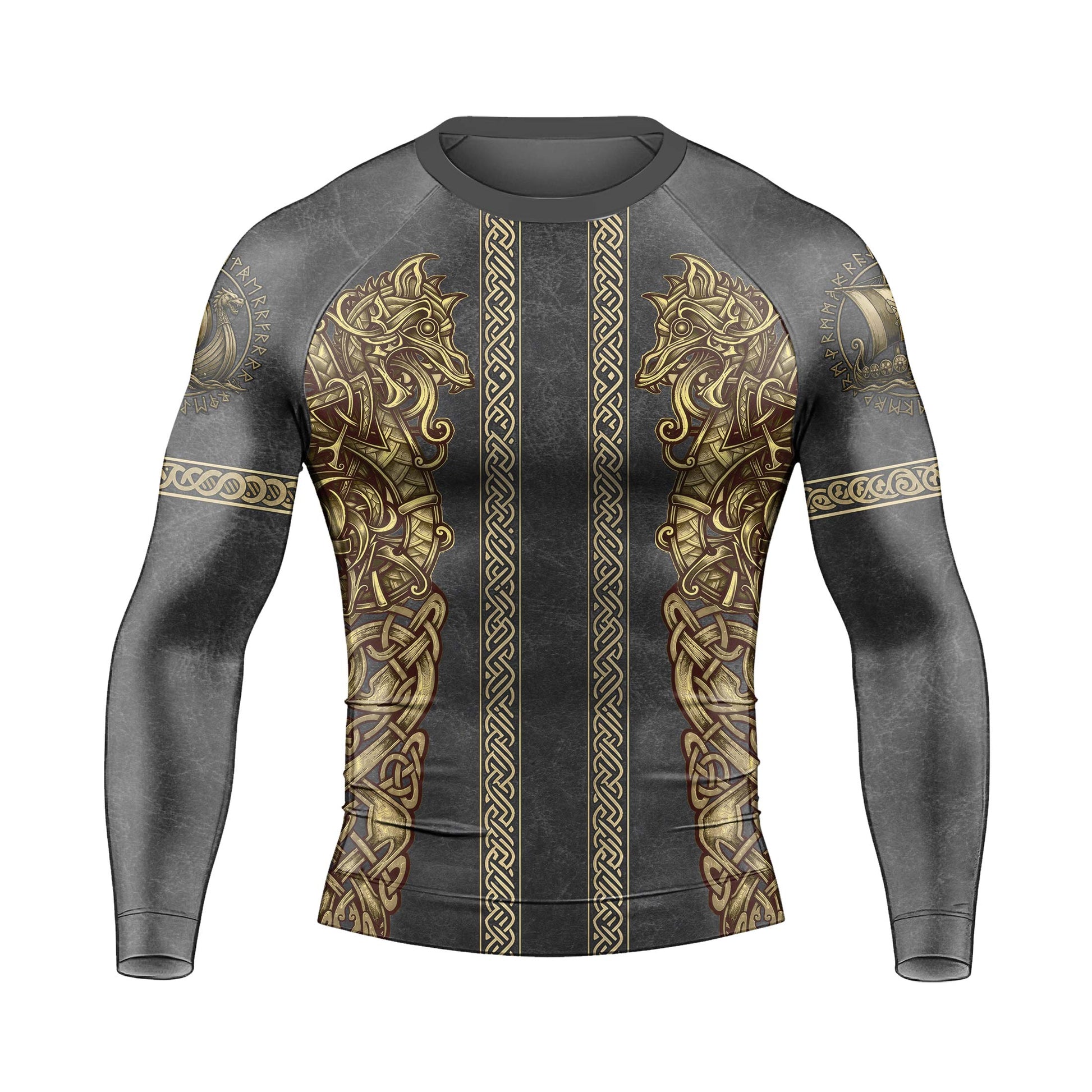 Viking Golden Dragon Men's Long Sleeve Rash Guard
