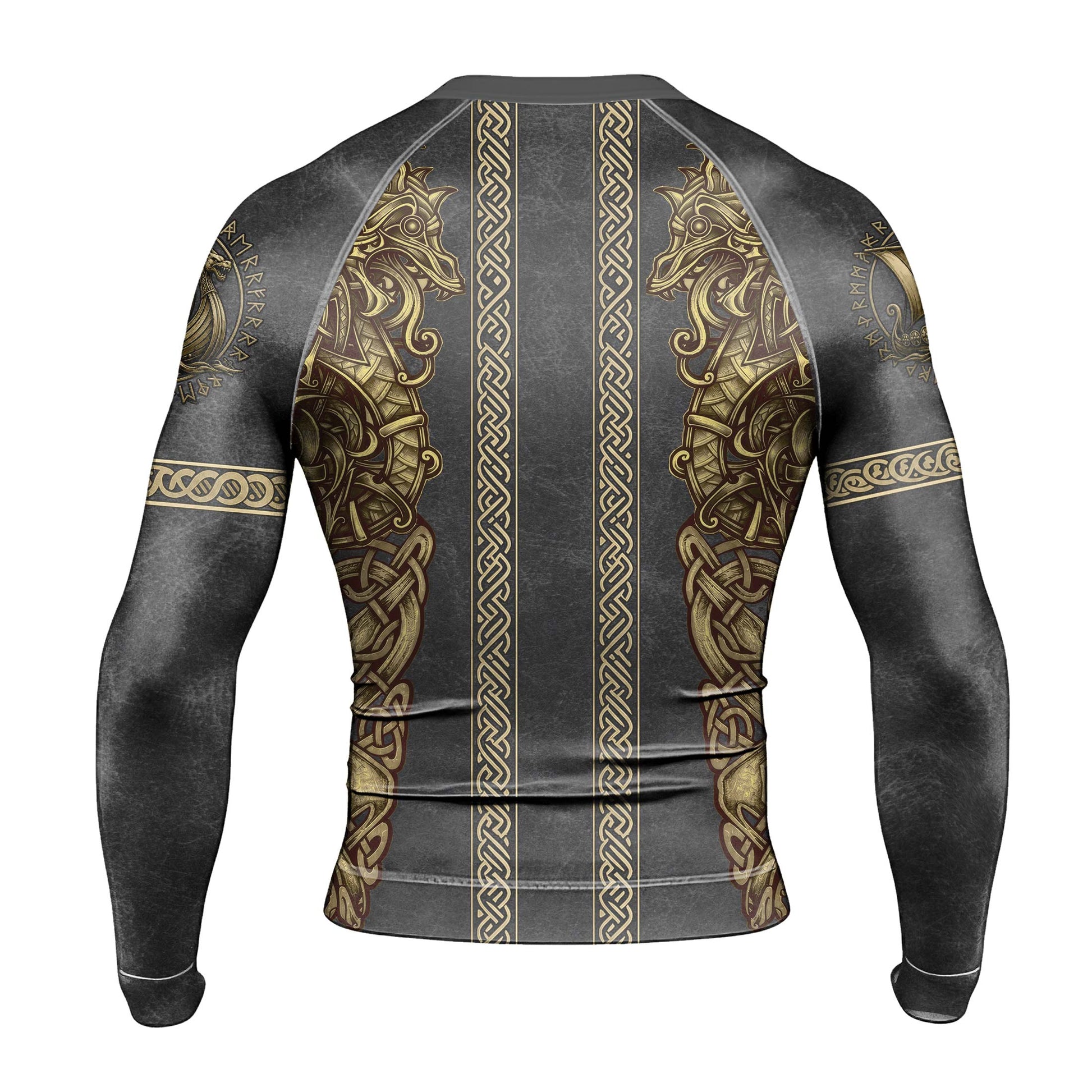Viking Golden Dragon Men's Long Sleeve Rash Guard