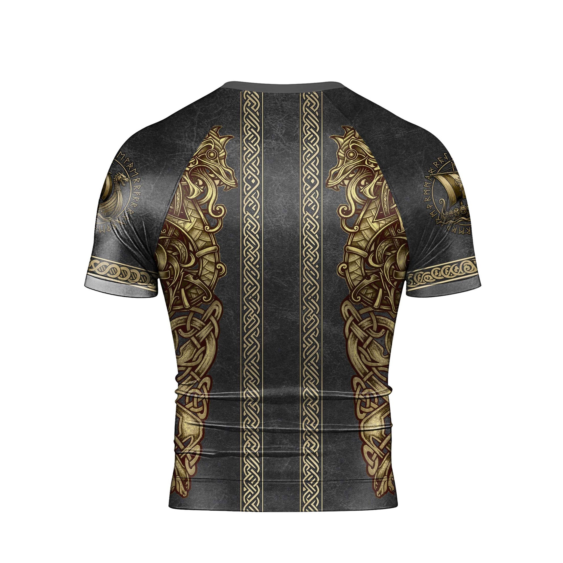 Viking Golden Dragon Men's Short Sleeve Rash Guard