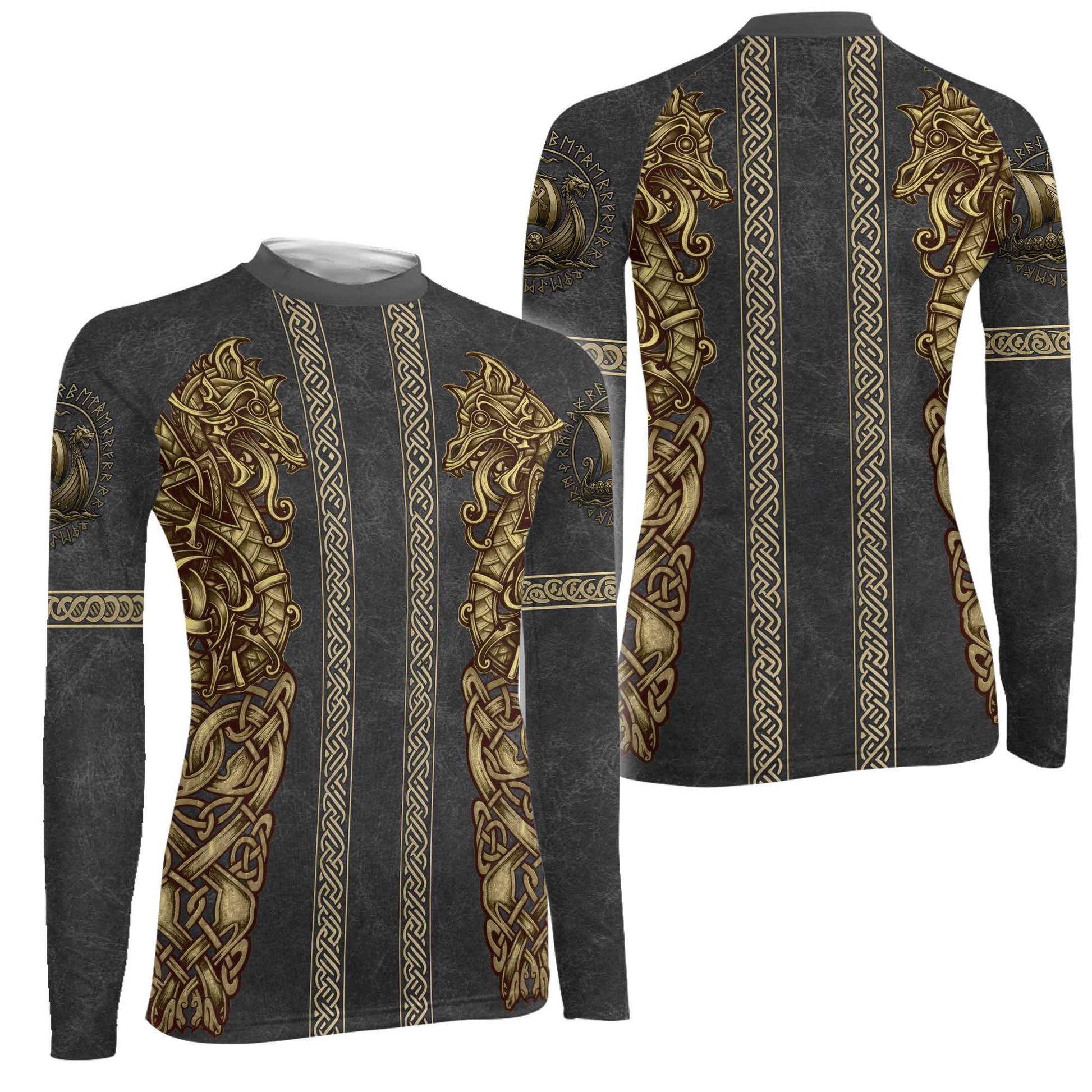 Viking Golden Dragon Women's Long Sleeve Rash Guard