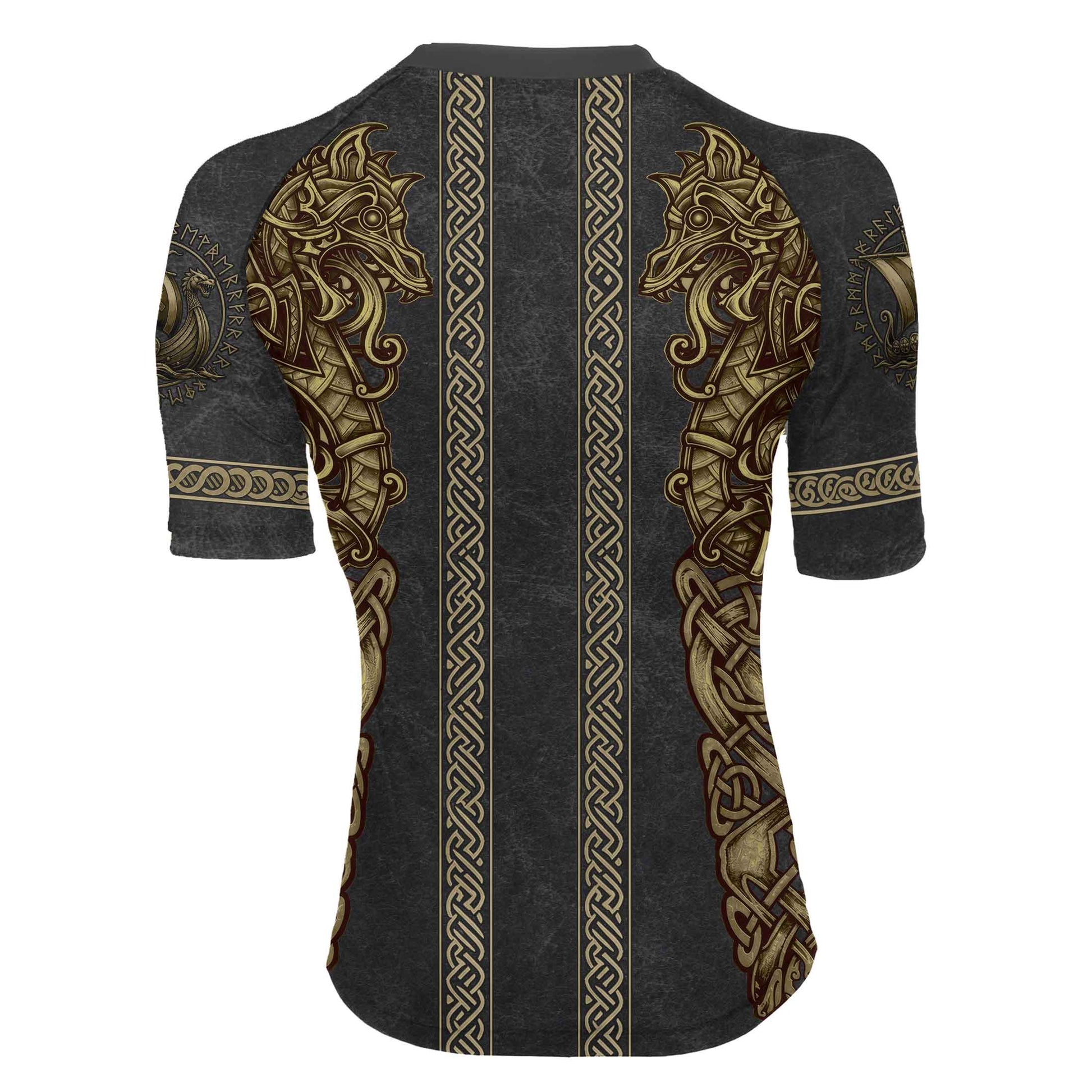 Viking Golden Dragon Women's Short Sleeve Rash Guard