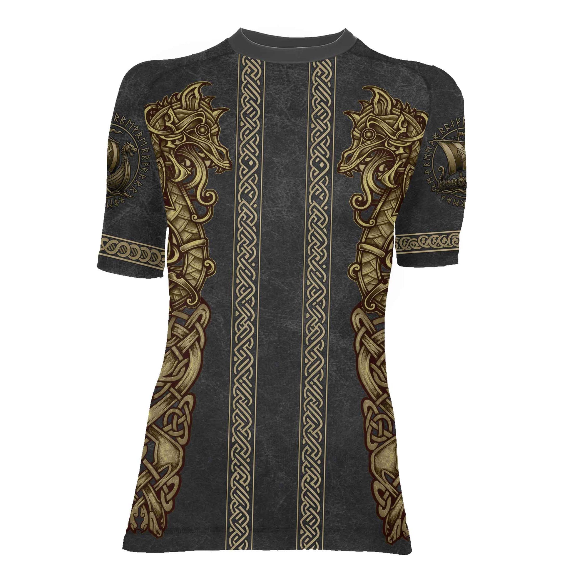 Viking Golden Dragon Women's Short Sleeve Rash Guard