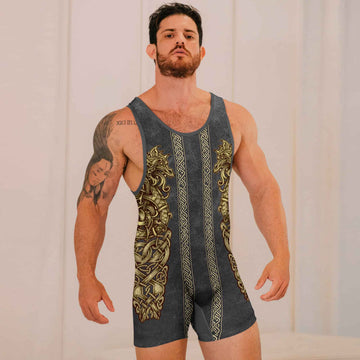Viking Golden Dragon Wrestling Singlets