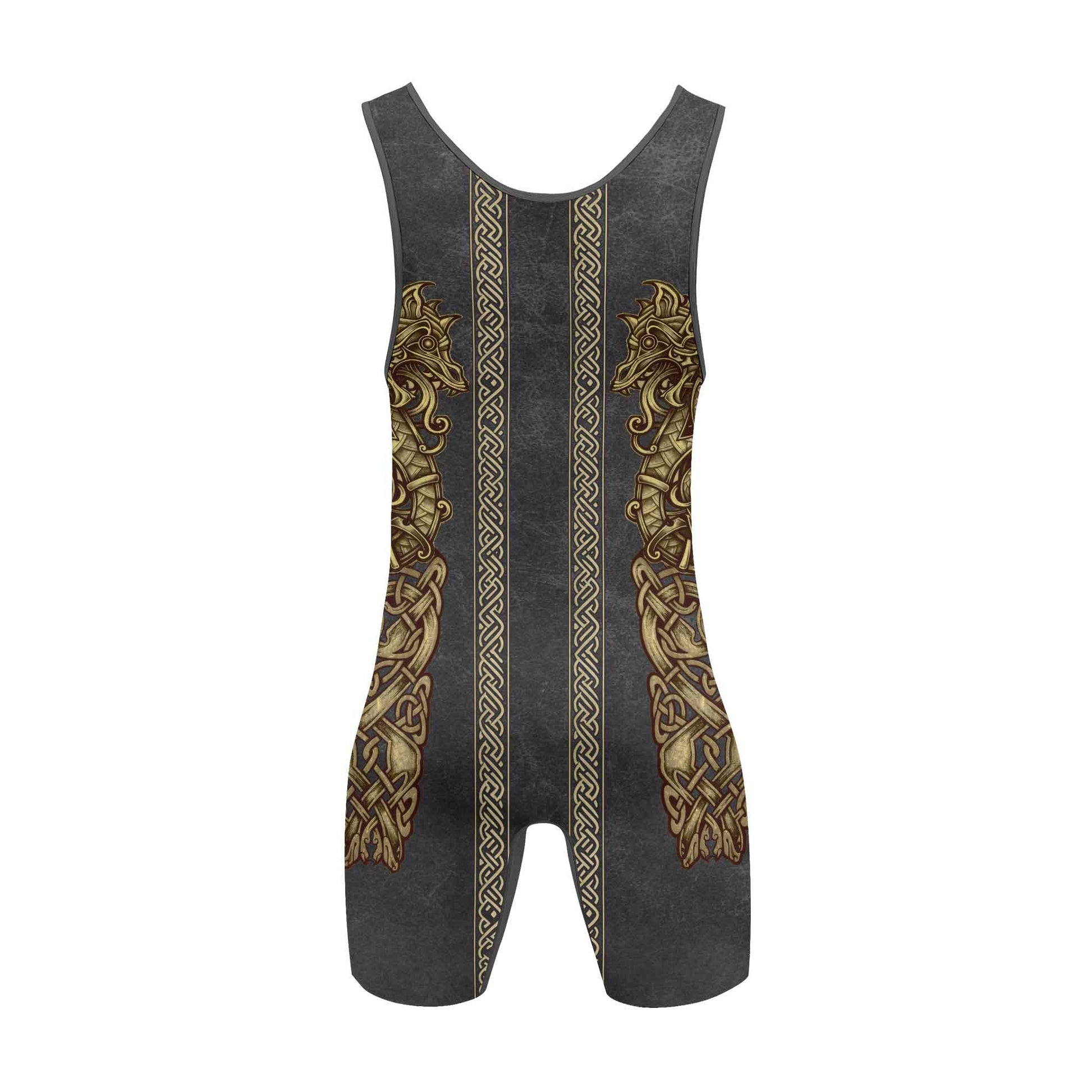 Viking Golden Dragon Wrestling Singlets