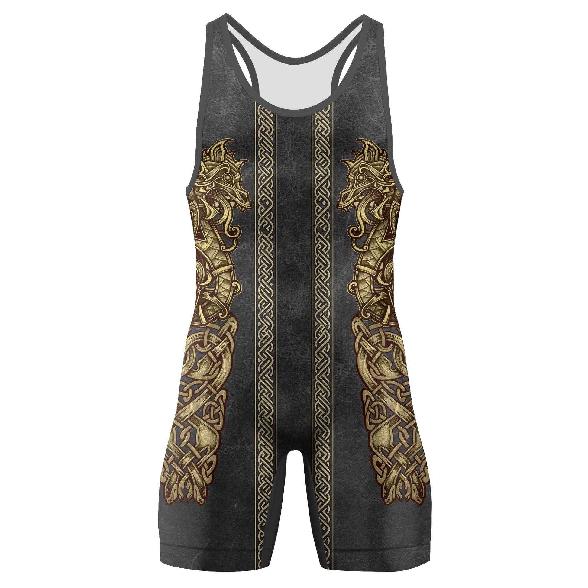 Viking Golden Dragon Wrestling Singlets
