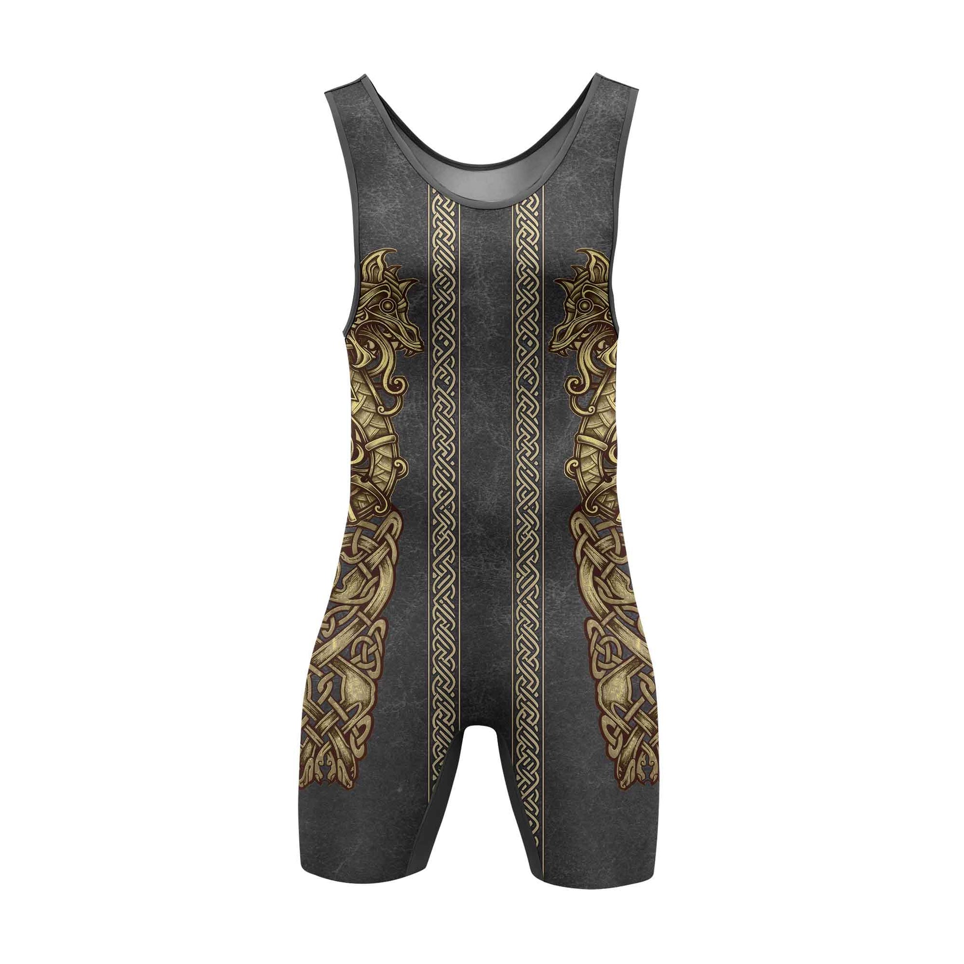 Viking Golden Dragon Wrestling Singlets
